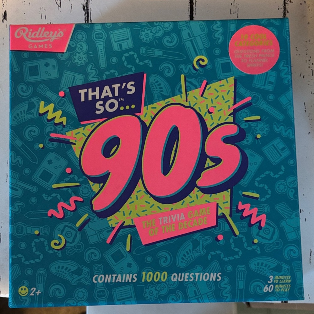 That's So 90s Trivia Game - Blue and Pink